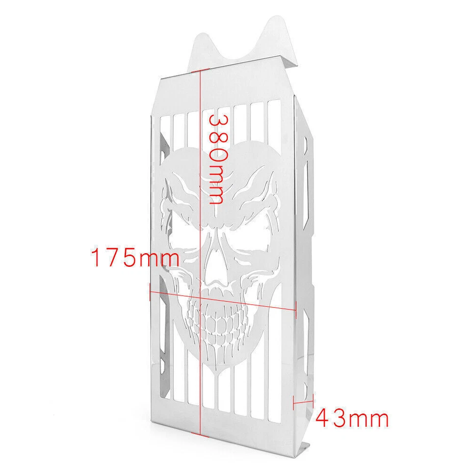 Skull Radiator Grille Grill Guard Cover Motor Fit Honda Shadow VLX 600 1988-2007 Foto 2 de 4