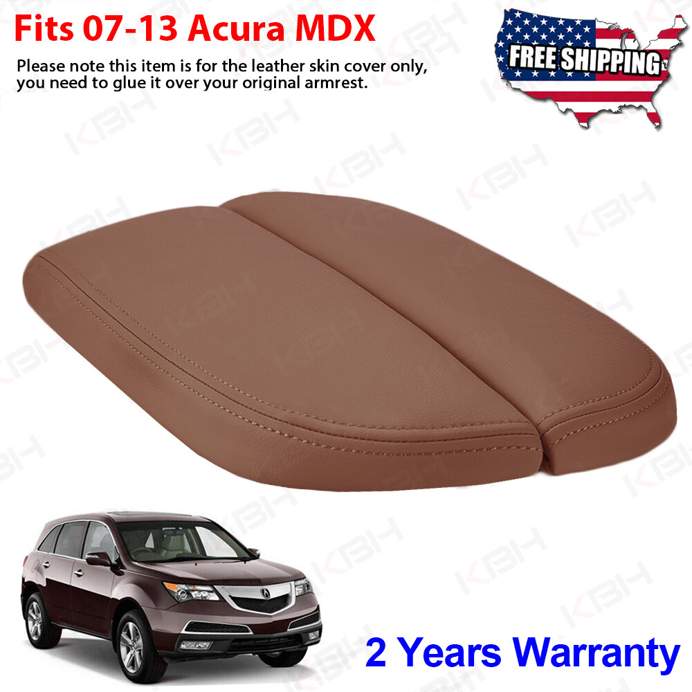 Black Microfiber Leather Replacement Cover For 2007-2012 Acura RDX Center Console Armrest Lid
