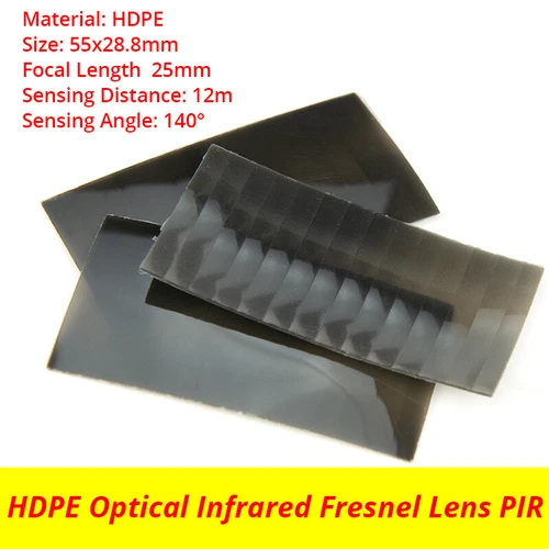 Lente Fresnel de inducción infrarroja cuerpo humano distancia de detección lejana 50 piezas PIR HDPE - Imagen 17 de 47