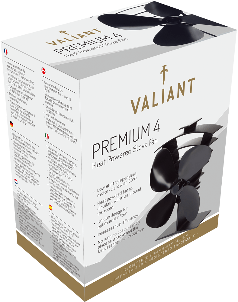 Valiant+Premium+4+4-Blade+Heat+Powered+Stove+Fan%2C+Black+-+FIR361 for sale  online | eBay