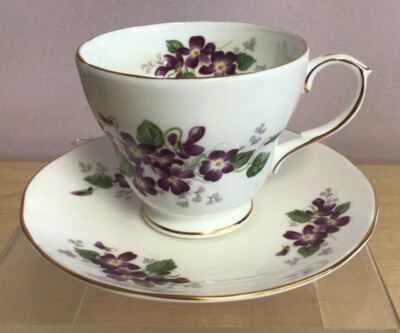 Vintage Duchess Bone China Tea Cup & Saucer  Violetta  Pattern Made in England