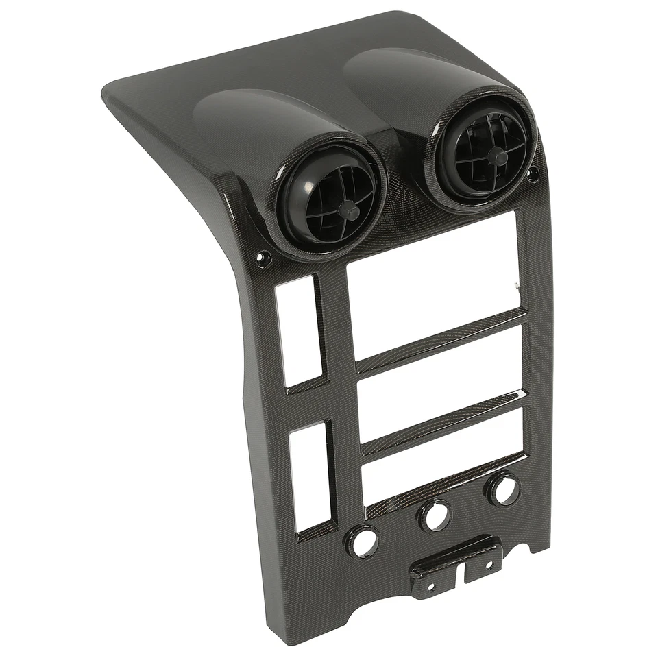 Bisel de radio de tablero interior ventilación de aire estilo fibra de carbono para Hummer H2 2005-07 Foto 4 de 4