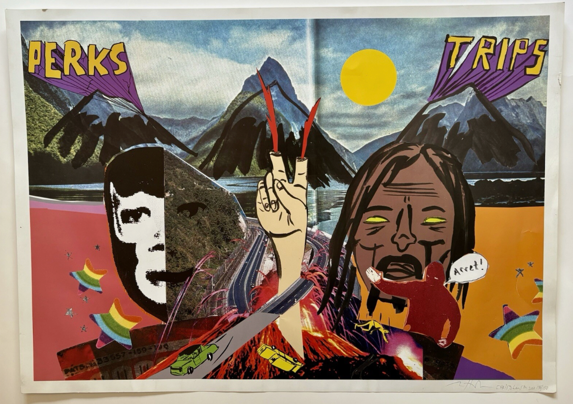 真作 chris johanson pam mischa 限定コラボ作品 絵画 Chris Johanson X PAM Mischa Hollenbach Collaboration Art