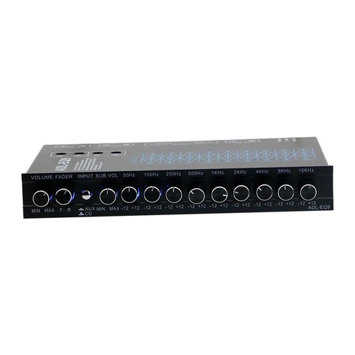 9 Band Equalizer Adjustable Car Stereo Tone Control Front Rear + sub Output - Picture 5 of 6
