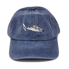 Helicopter embroidered cotton baseball cap hat- available in many colors