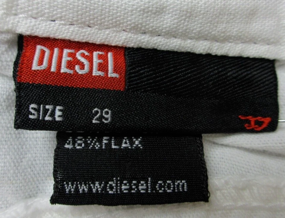 Diesel Pantalones Cortos Mujer 29 Blanco Chino Ligero Informal Damas 32X24 Foto 4 de 4