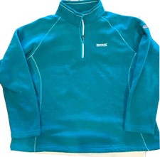 Womens Size 16 Teal Fleece Pullover 1/4 Zip Sweater Outdoor Leisure Regatta