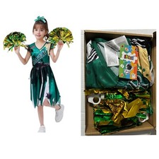 Girl s 7-8 Green Zombie Cheerleader Halloween Costume