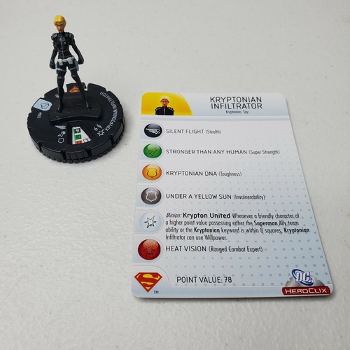 DC Heroclix Superman set Kryptonian Infiltrator #003 Common figure w/card - Picture 1 of 7