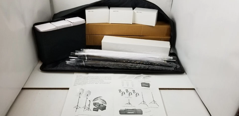 EMART 600W Photography Photo Video Portrait Studio Day Light Umbrella Continuous - Image 3 of 4