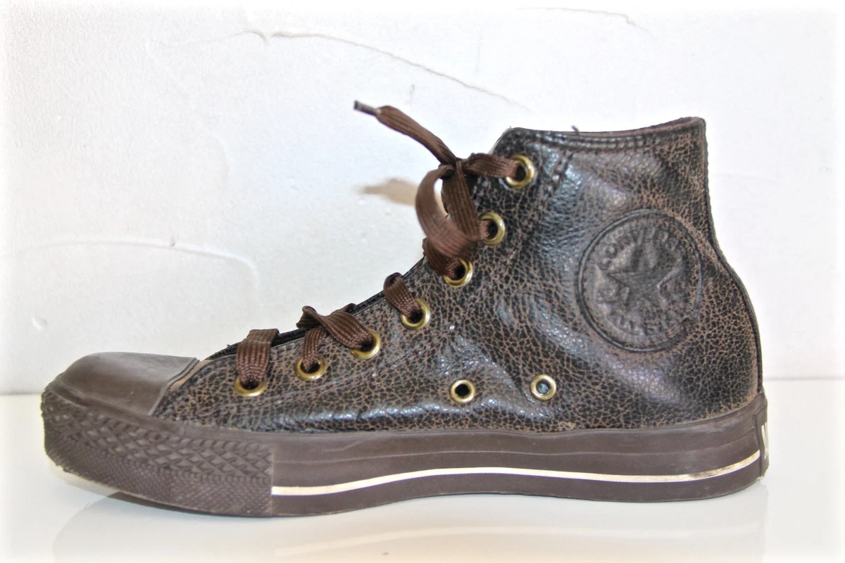 CONVERSE ALL STAR chaussures cuir vieilli marron homme P 39 UK 6 5