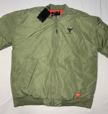 NEW Under Armour Project Rock Insulated Bomber Jacket 1374425-346 Men's Size M
