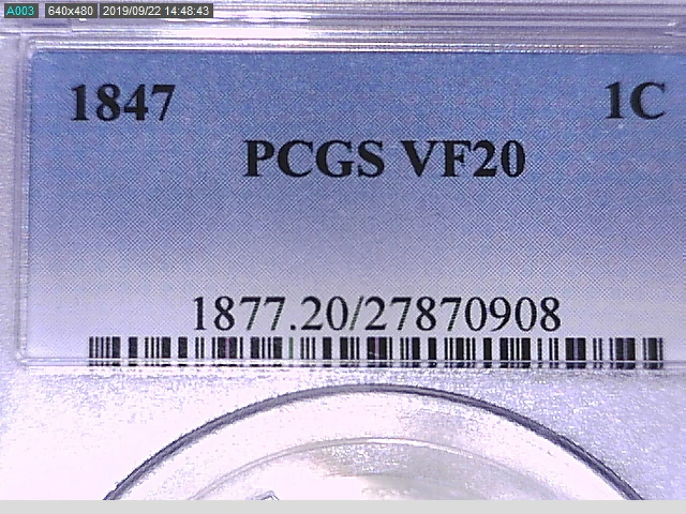 1847 Large Cent PCGS VF 20 27870908 Video - Image 3 of 4