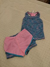 90 Degrees Reflex tank shorts Activewear  Pink Girls 4 4t