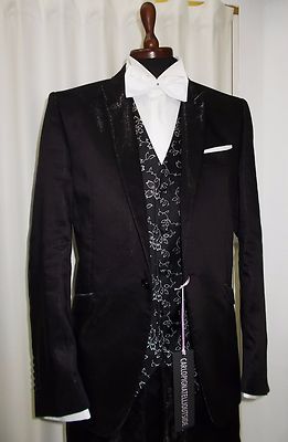 BRAUTKLEID GR. 48 SIGNIERT CARLO PIGNATELLI ANZUG BRÄUTIGAM HOCHZEIT ITALIENISCHER DESIGNER