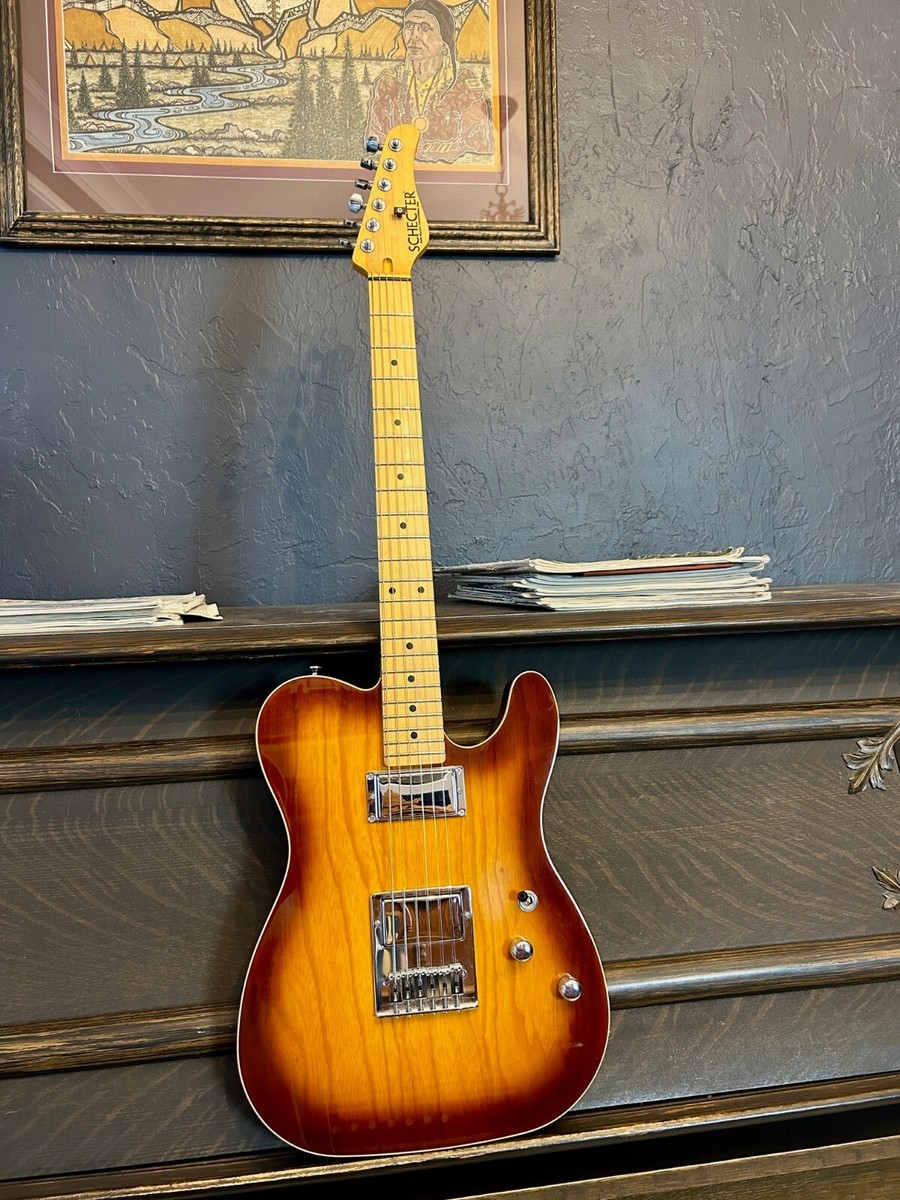 Schecter USA PT Custom Shop Electric Guitar Honey Burst w Case 