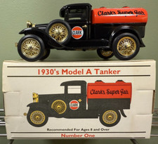 Liberty Classics Clark 1930's Ford Model A Tanker Truck Die Cast Coin Bank