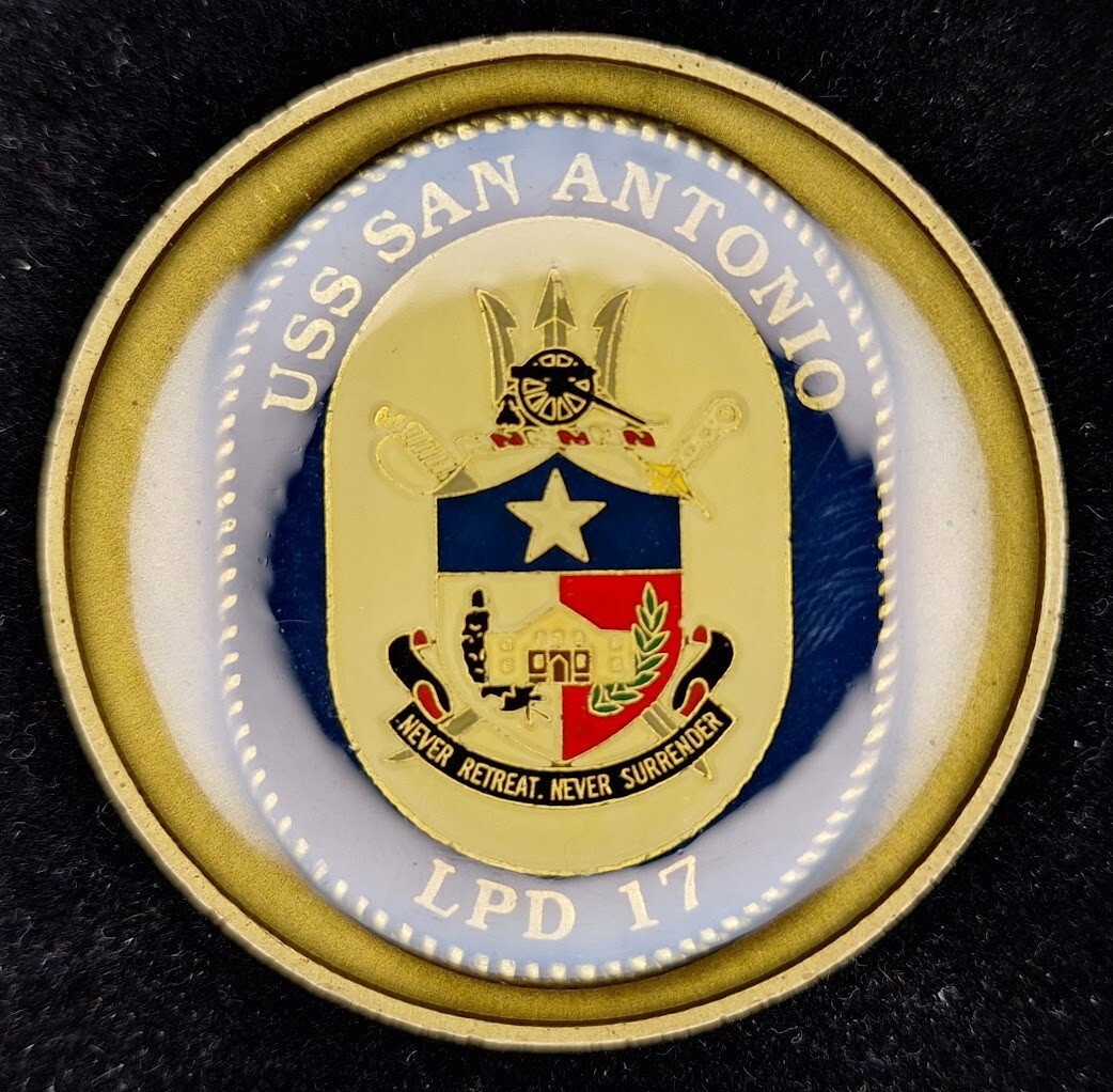 Navy LPD-17 USS San Antonio Chief Mess Challenge Coin
