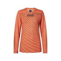 Oakley Wmns Factory Pilot Rc Ls Jersey Soft Orange Trikot Technik Fahrrad Ebike