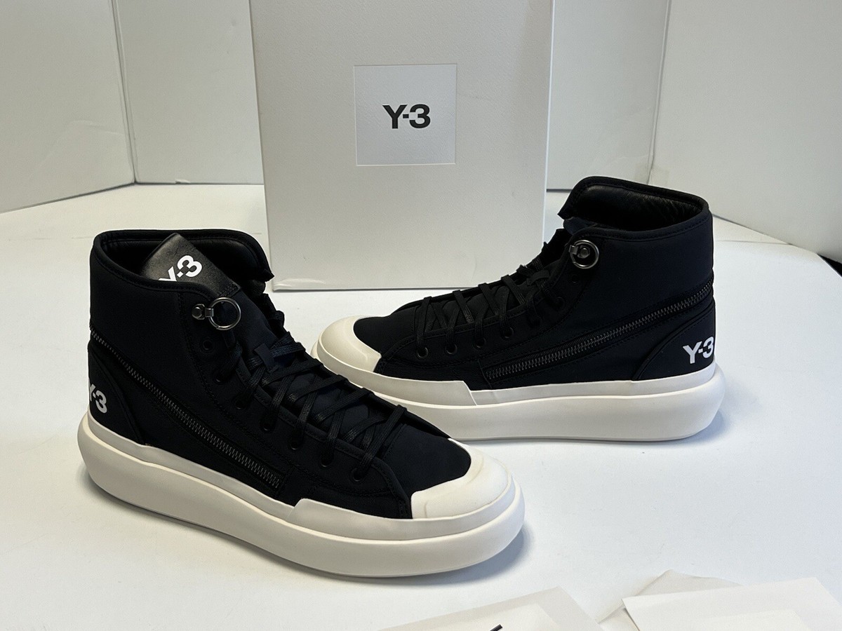 【人気モデル】アディダス Y3 Ajatu Court high Y-3 ADIDAS MEN'S Y-3 AJATU COURT HIGH CORE BLACK/WHITE SNEAKER