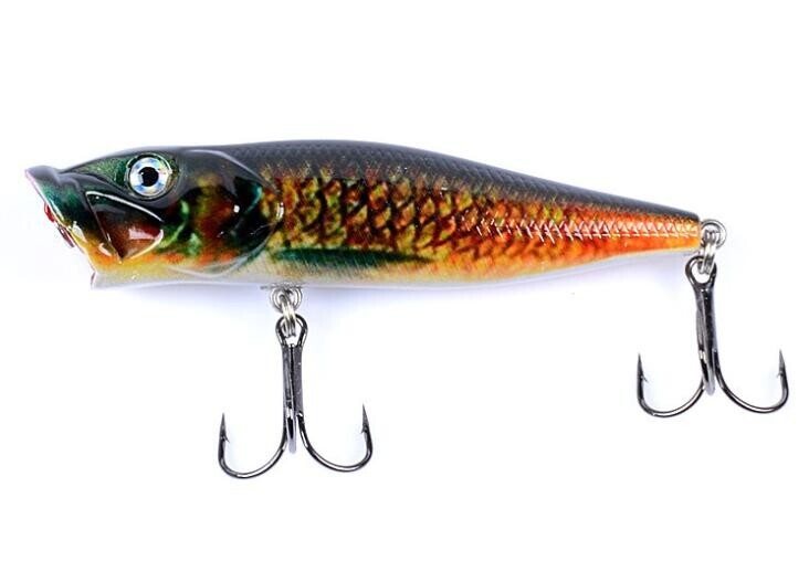 4PCS Popper Fishing Lure 9.5cm 3.7in Crankbait Artificial Hard Swimbait Trolling - Image 7