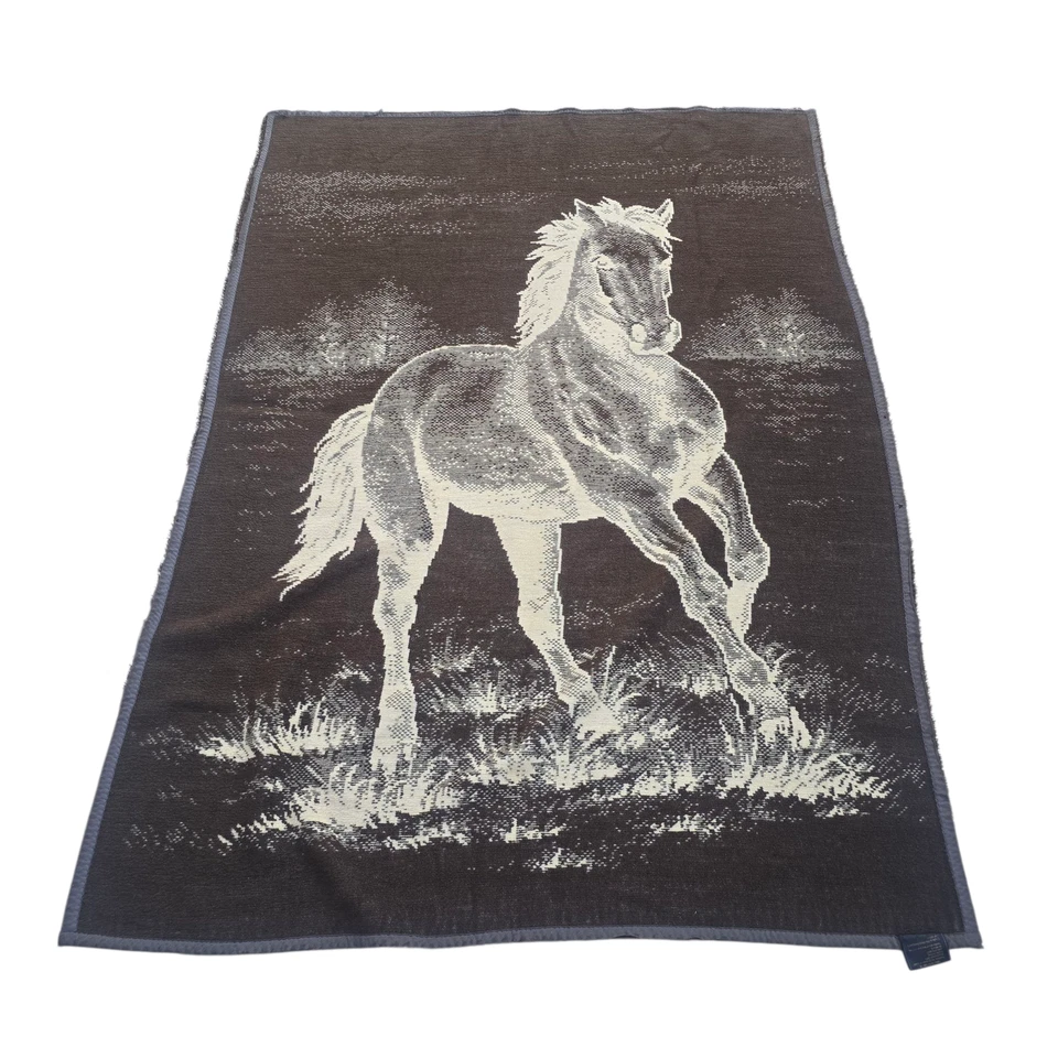 Manta de caballo Ibena Dolan vintage para decoración acrílica de Alemania Occidental 70x50 Foto 4 de 4