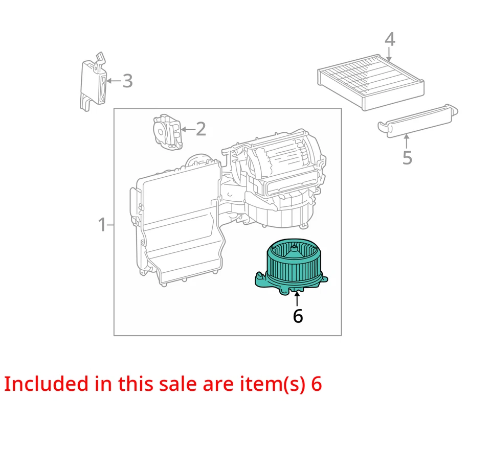 Motor soprador CA 2012 Toyota Sequoia aquecedor fabricante de equipamento original 146K milhas - LKQ411807363 - Imagem 4 de 4