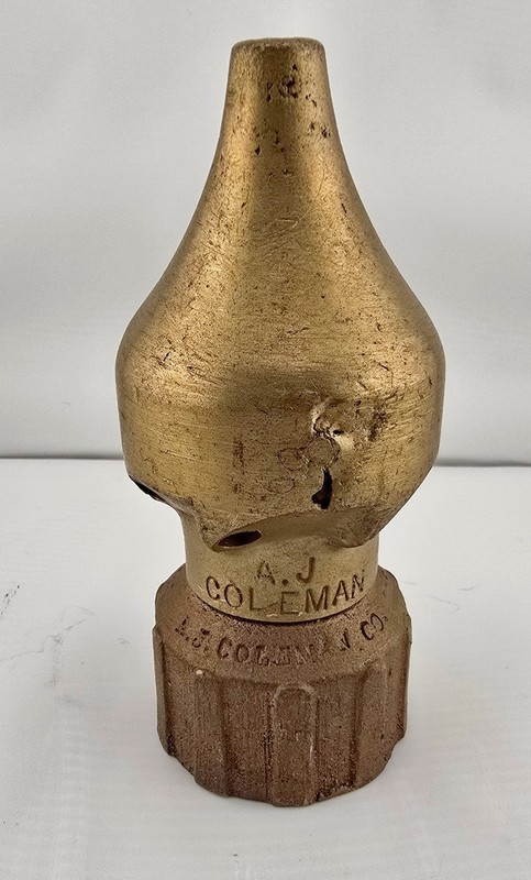 Vintage A.J. COLEMAN Chicago Heavy Cast Brass Fire Dept. Hose Nozzle