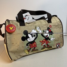 Mickey & Co Pirámide Bolsos de Mano Viaje Lona Lona Bolso de Mano Cremallera Brújula Nuevo con Etiquetas 90