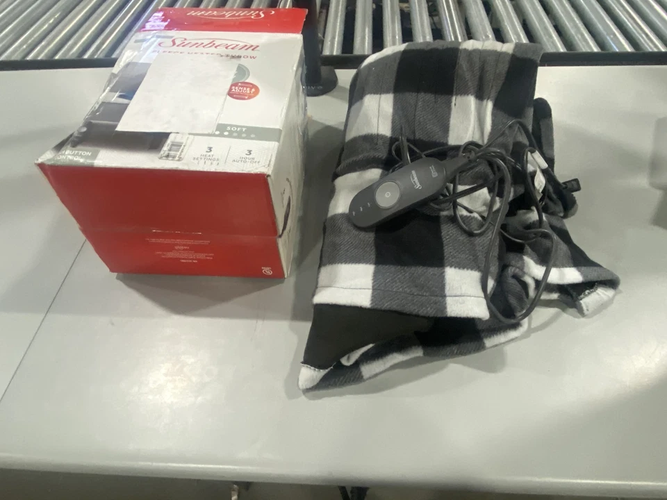 LANCE AQUECIDO DE LÃ FEIXE DE SOL, 50 POL X 60 POL, 127 CM X 152 CM - PRETO/BRANCO - Imagem 2 de 4