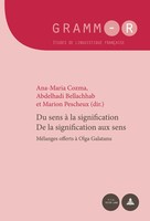 Ana-Maria Cozma (U. A.) | Du Sens à La Signification / De La Signification...