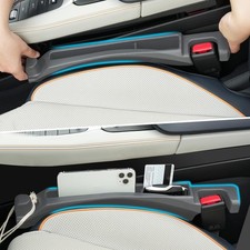 Car Seat Gap Filler with Drop Prevention  Storage Hook - Between Seats Conso...