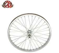 ALTA 20" Chrome Front Cruiser Wheel 32mm Steel 36H 12G HEAVYDUTY Spokes 3/8 Axle