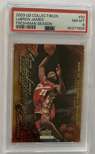 2003 Upper Deck Collectibles LeBron James #50 Rookie Card PSA 8 NM-MT