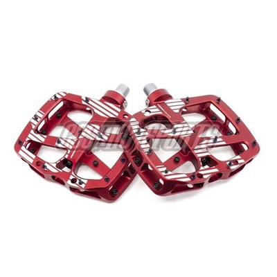 e*thirteen Plus Plattform-Pedal, 22 Pins, red 