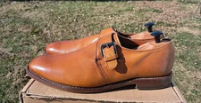 Allen Edmonds 'Warwick' 9.5D Walnut Single Monk Strap USA Leather soles EUC $425