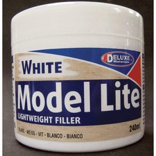Deluxe Materials DLMBD5 Model Lite Balsa Filler White: 240cc