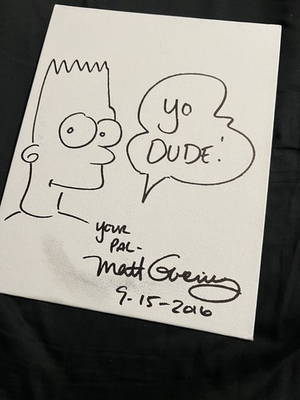 #ad #ad Matt Groening Signed 8x10 The Simpsons Hand Drawn Bart Simpson Sketch With COA $499.99