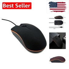 High-Precision USB Wired Mouse - Ambidextrous Design for Comfortable Use
