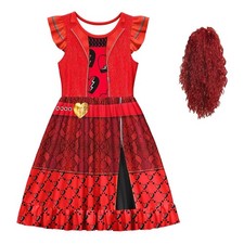 Kids Descendants 4 Audrey Mal Costume Evie Mal Dress Cosplay Christmas Halloween