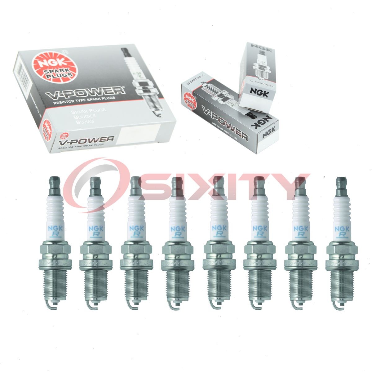 8 pc NGK 6953 BKR5E-11 V-Power Spark Plugs for SP424 RC14YC4 RC12YV5 RC12YC5 hg
