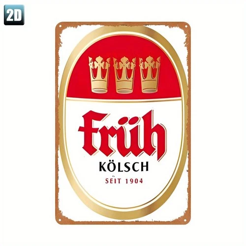 Früh Kölsch Vintage Since 1904 Retro Tin Metal Signs Home Décor 8x12
