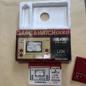 NINTENDO GAME&WATCH GOLD LION Box with , Working OK LN-08 Lion Game & Watch