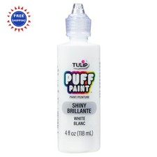 Tulip Puff Fabric Paint 4 Fl Oz Shiny White Permanent Craft Clothes Projects