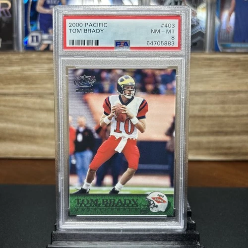 Tom Brady Rookie‼️ PSA 8‼️ 2000 Pacific #403 RC Patriots Bucs HOF Michigan