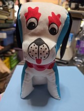1960s Vintage Blue Plush Puppy  Stuffed Dog V...