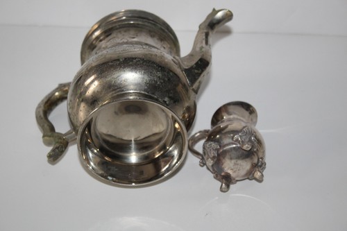 Antique Etched Silver Plated EPNS Teapot / Viners Creamer Jug Vintage - Picture 17 of 19
