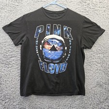 Pink Floyd T Shirt Dark Side of the Moon Astronaut Helmet Pyramid Men Large *Pin
