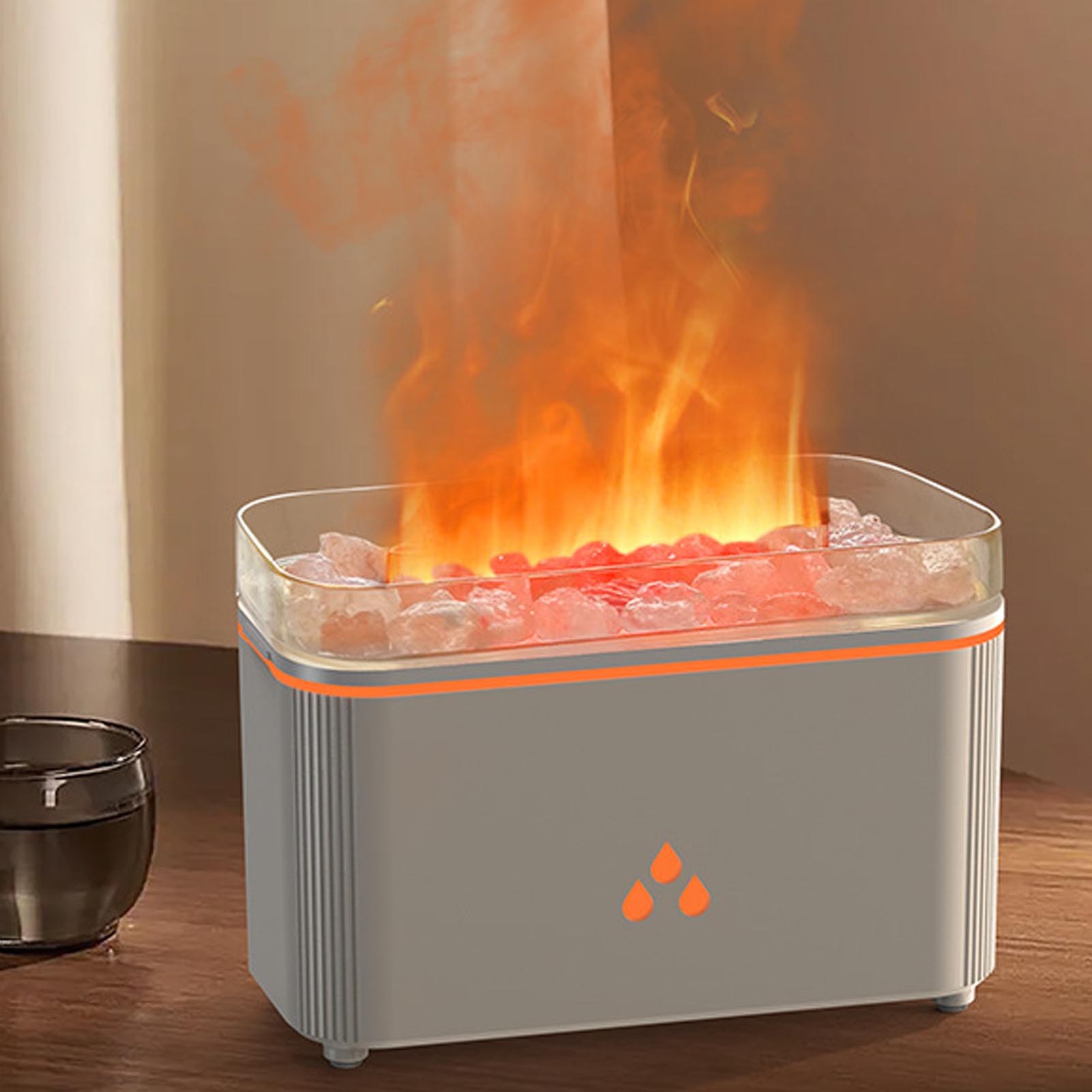 Essential Oil Diffuser 160ml Fire Flame Aromatherapy Diffuser Cool Mist Humidifi