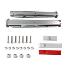 Straight Spring Loaded Mud Flap Hanger Bracket Set Bolt Spacing 29.92" 1-1/8"